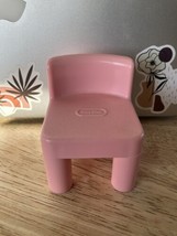 Vintage Little Tikes Miniature Dollhouse Pink Chair Single Chair - £9.93 GBP