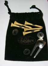 Signature Sunrise Tees, Ball markers, divot tool. in a black bag - £6.25 GBP
