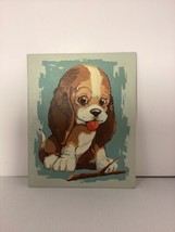 Vintage Paint by Number Dog Basset Hound Puppy Unframed  10&quot; x 8&quot; - £12.34 GBP