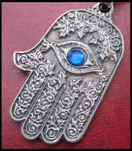 Asymetric hamsa keychain blessing from Israel with evil eye protection kabbalah - £7.50 GBP