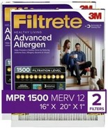 Filtrete 16X20X1 Ac Furnace Air Filter, Merv, Actual Size 15.69X19.81X0.... - £51.44 GBP