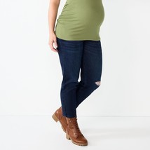 Maternity Sonoma Over-The-Belly Cropped Straight-Leg Jeans, Size: 18 MAT, Blue - £18.34 GBP