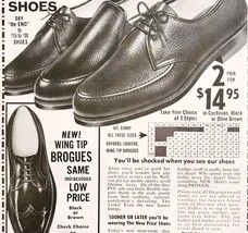 1969 Haband Company Wing Tip Brogues Sneakers Advertisement Shoes Fashio... - $371.04 MXN