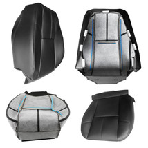 Front Driver &amp; Passenger Seat Cover Black For Chevy Silverado 1500 2500 2007-14 - £80.37 GBP