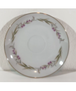 Vintage PRESTIGE FINE CHINA Japan SAUCER 5 7/8&quot; Gold Trim Purple Violet ... - $6.64