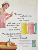 1966 Comet Vintage Print Ad Decorate Your Bathroom Cheer Up Your Cleaning - £11.50 GBP
