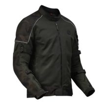 MOTORCYCLE JACKET FOR ROYAL ENFIELD STREETWIND V3 RIDING JACKET - OLIVE - £188.28 GBP