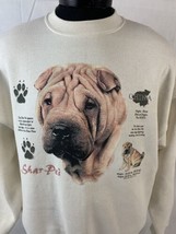 Vintage Shar Pei Sweatshirt Crewneck Dog Breed Logo Crew 90s Pet Mens XL - £26.77 GBP