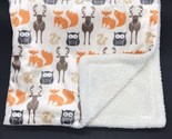 Hudson Baby Blanket Fox Moose Owl Woodland Animals HB Sherpa - £16.23 GBP