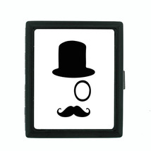 Cool Mustache D4 Small Black Case Card Money Holder - £11.03 GBP