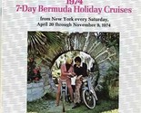 Holland America 1974 SS Statendam 7 Day Bermuda Holiday Cruise Booklet D... - $24.72