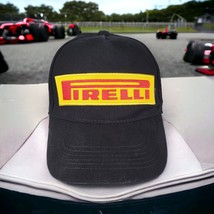 Vintage PIRELLI Racing Box Logo Formula One Black Baseball Cap Hat One Size - £22.61 GBP
