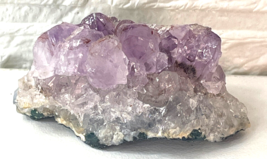 Raw Amethyst Cluster Purple Gypsum Rocks Minerals Fossils Specimens 28.9g - £8.82 GBP