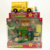Cocomelon Jj Deluxe School Time Delux Playtime Set &amp; Bus W/ Figures 2021 New - £15.62 GBP