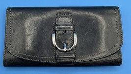 A Sleek Vintage Classic Black Leather  Coach Wallet - £21.37 GBP