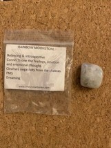 Rainbow Moonstone 1&quot;  Tumbled. Beautiful healing stone. - $4.90