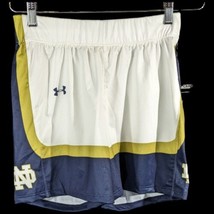 Notre Dame Womens Small Fighting Irish White Workout Shorts Under Armour 28x7 - £22.69 GBP