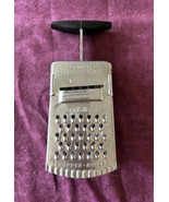 VINTAGE STAINLESS STEEL VEGETABLE CHOPPER GRATER MINCER SHREDS SLICER AL... - $143.04 MXN
