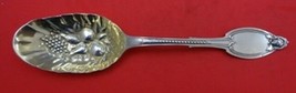 Kenilworth by Albert Coles Sterling Berry Spoon GW Embossed w/Fruit 8 1/2&quot; - £241.23 GBP