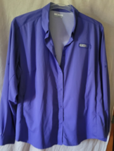 Women&#39;s Columbia Button-Up Coat Plus Size 3X Purple Lightweight Hiking T... - $19.99