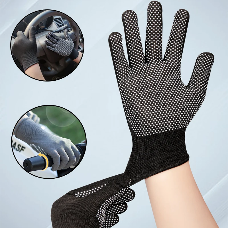 Car Motorcycle Bicycle Anti-slip Gloves Glue Bead Breathable Thin Lightweight - £9.51 GBP