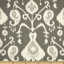 GREY IKAT LINENS -Table runner, Magnolia pewter, charcoal grey, 12x72" - $20.00