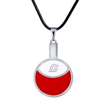 NARUTO UCHIHA CLAN NECKLACE 1.5&quot; Pendant Red White Manga Anime Fan Cosplay - $8.95