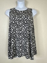 NWT Old Navy Womens Plus Size 3X Gray Floral Luxe Stretch Knit Tank Sleeveless - £16.63 GBP