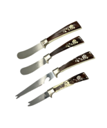 Regent Stainless Steel Cheese Knife Set Sheffield England 4 Piece Set AS... - $10.36