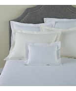 Sferra Merisso White Queen Coverlet Solid Textured Cotton Matelasse Ital... - £137.61 GBP