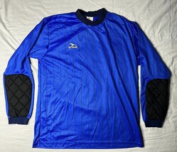 Score Soccer Jersey Adult Size Medium Blue Stripe Long Sleeve Vintage 1990s - $19.74 CAD