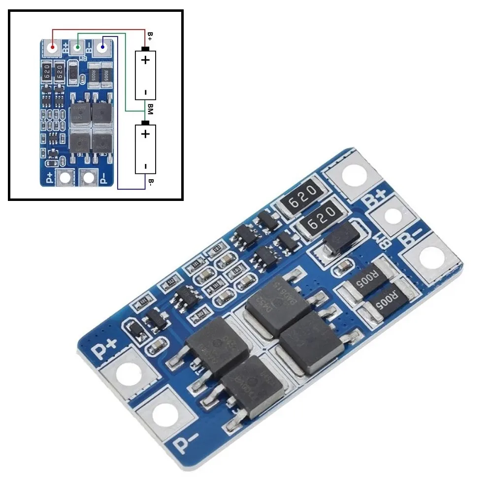 HX-2S-JH20  BMS 2S 7.4V 8.4V 10A Lithium Battery Charge Protecti Ba Equalizer Ba - £29.44 GBP