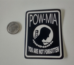 Small Hand Made Decal Sticker POW/MIA You Are Not Forgotten Vet - $5.99