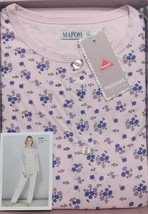 Schlafanzug Geöffnet Damen Lange Ärmel aus Baumwolle Kühl Jersey Intimo 2305 - £18.70 GBP