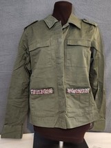 A New Day Women&#39;s Military Jacket with Pocket Beading (Olive, Medium) New  - $15.95