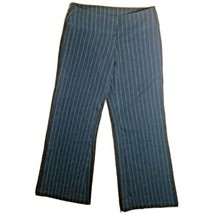 Unbranded Dress Pants Black Women Pinstripe Size 9/10 Wide leg - $16.83