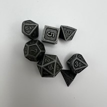 7pc Metal Polyhedral Dice Set Possibly Chessex Iron Golem DnD RPG TTRPG Lot - $26.99