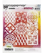 Carabelle Studios Art Printing Rubber Texture Stamp Square Cement Tiles ... - £31.44 GBP
