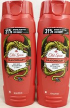 2X Old Spice Dragonblast Wild Collection Body Wash 21 Oz. Each - £19.48 GBP