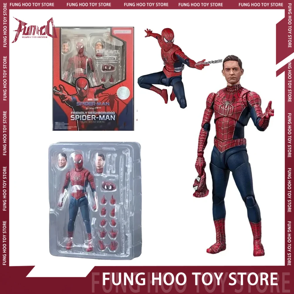 Shf Spiderman 3 Action Figures Spiderman 3 Tobey Maguire Anime Figure Sh - £35.84 GBP+