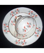 Vintage Crown Staffordshire TRIO Fine Bone China Cup &amp; Saucer Dessert Set - $228.08 MXN