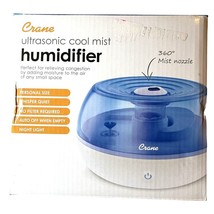 Crane Humidifier Ultrasonic Cool Mist Personal Size Quiet No Filter Auto... - £14.67 GBP