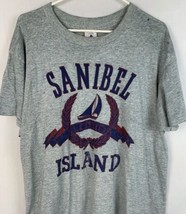 Vintage Sanibel Island T Shirt Single Stitch Tee Gray Short Sleeve Large 90s - £15.68 GBP