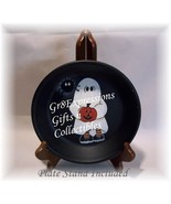Primitive Handpainted Halloween Ghost Bowl w/Display Stand  - £7.97 GBP