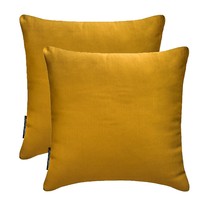 The HomeCentric Luxury Throw Pillow Covers Solid Set of 2- Dark Gold Slu... - $22.60+