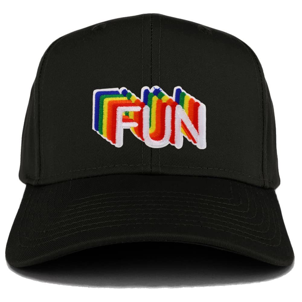 Primary image for Trendy Apparel Shop LGBTQ Fun Rainbow Patch Structured Baseball Cap - Black