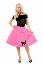 50s Pink Poodle Skirt Women&#39;s Halloween Costume Accessory Size Medium - £19.36 GBP