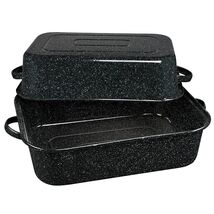 Granite Ware 21-Inch Covered Rectangle Roaster - Speckled Black - $52.26