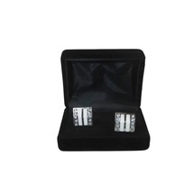 Men J.Valintin Cufflinks Vitorofolo for French Cuff Shirt V39-71 Silver Diamond image 4