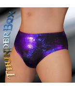 ThunderBox Nylon Spandex Purple Foil Reptile Brief, Wrestlers, Swim  M, L, XL - $27.00